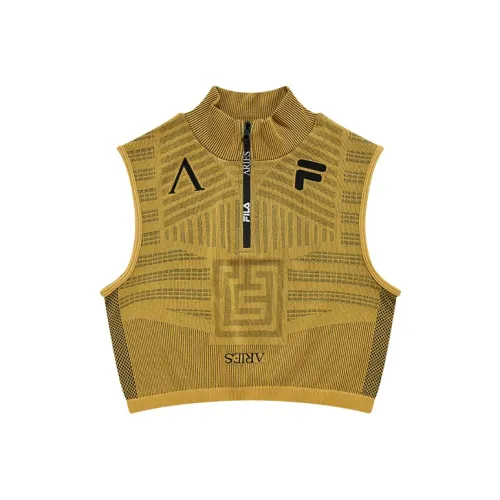 FILA FUSION Песочно-желтый Золотой Женские Майки