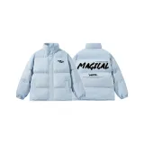 [Утолщенный, улучшенный, ветрозащитный, откладной воротник, стиль] Синий, черный