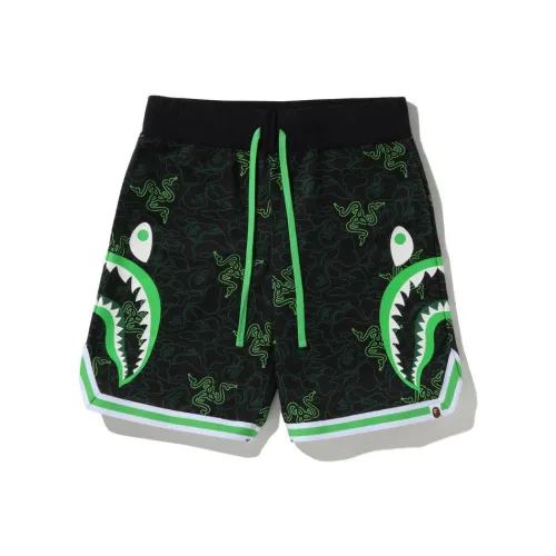 A BATHING APE x Razer Bape FW22 Повседневные шорты Мужские Ярко-зеленые