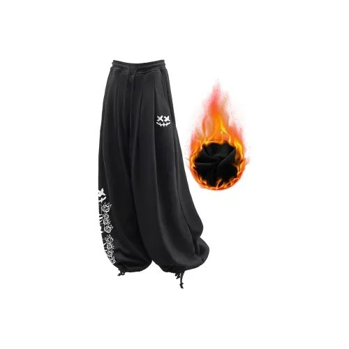 CULT OF INDIVIDUALITY Повседневные штаны с принтом граффити свободный крой утолщенные штаны с манжетами для студентов спортивная одежда унисекс