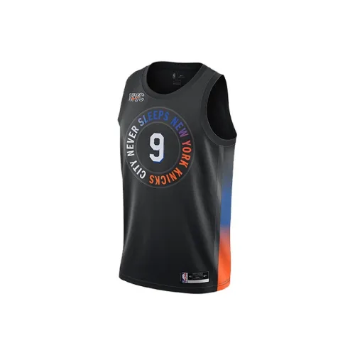 Nike Баскетбольная Джерси SW Фанатская версия New York Knicks Barrett Размер 9 Мужской Черный