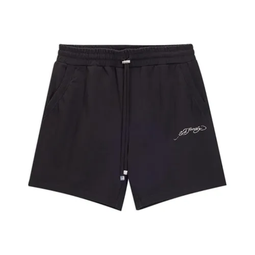 Ed Hardy Черные Унисекс Повседневные шорты