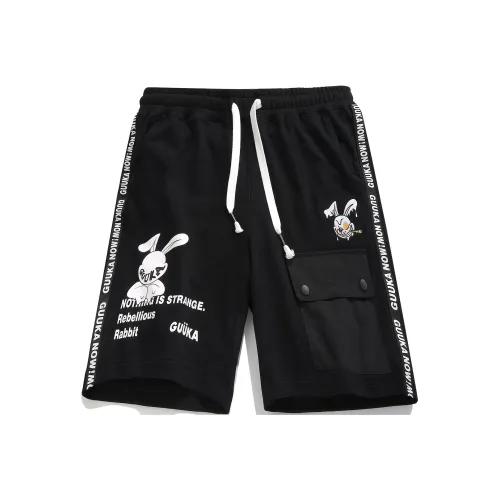 Guuka Мужские повседневные шорты черного цвета
