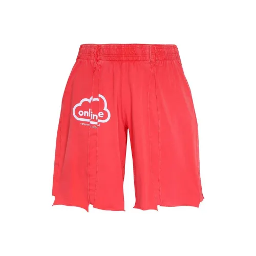 Vetements Red Men's Casual Shorts Vetements Красные Мужские Повседневные Шорты