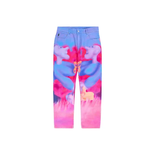 PLEASURES Austin Lee Collaboration Розовые Унисекс Джинсы