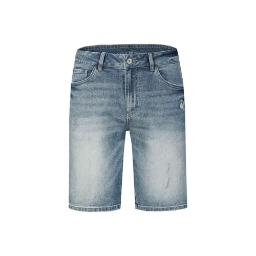 DAVID NAMAN Светло-синие мужские джинсовые шорты