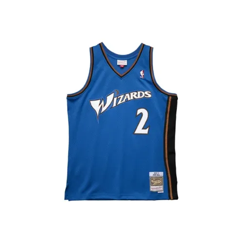 Mitchell Ness Синий Мужская баскетбольная футболка