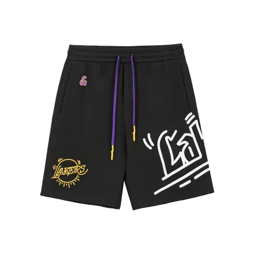 JACK JONES· X NBA Jack Jones X Lakers Nba Повседневные шорты Мужской Черный