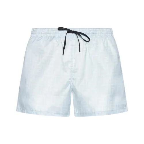 FENDI SS23 Повседневные шорты Мужские Светло-синие