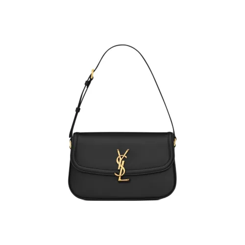 SAINT LAURENT Solferino Сумка через плечо из коровьей кожи среднего размера женская черная
