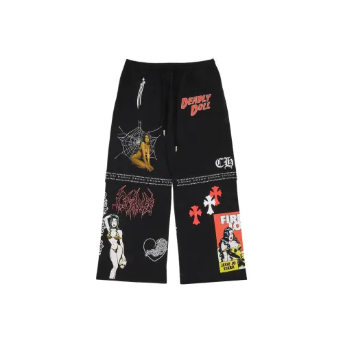 Chrome Hearts Мужские Повседневные Брюки Черные