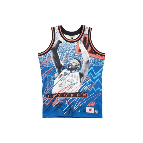 Mitchell Ness x JUST DON Баскетбольная Джерси Мужская Синяя