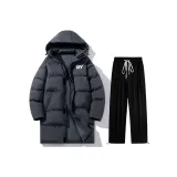 Флисовый комплект одежды (Серый топ + Черные штаны)