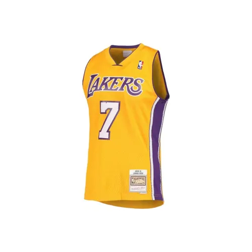 Mitchell Ness Желтая Мужская Баскетбольная Джерси