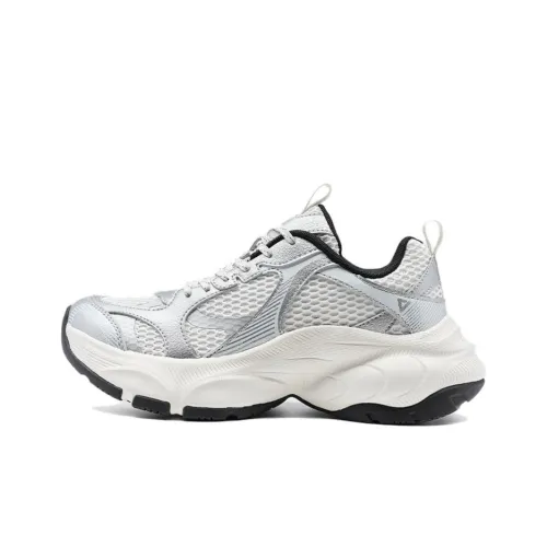 PEAK Slip-resistant Abrasion-resistant Low Top Casual Men's Silver White PEAK Противоскользящий Устойчивый к истиранию Низкий Топ Повседневный Мужской Серебряный Белый