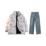 Комплект одежды (Фиолетовый топ + средне-синие штаны)