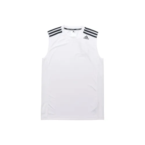 Adidas Белый Мужская баскетбольная майка