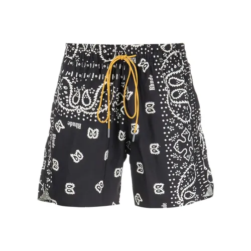 RHUDE Черные Мужские Повседневные Шорты