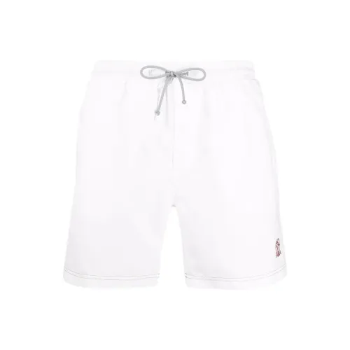 BRUNELLO CUCINELLI SS22 Пляжные шорты Мужские Белые
