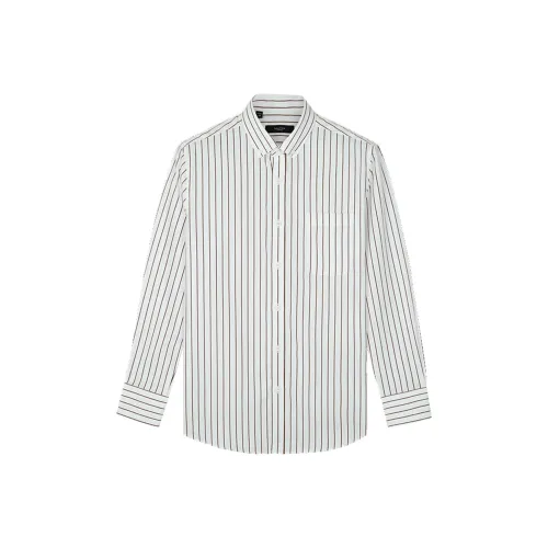 NAUTICA TAILORED Коричневый Полосы Мужская Рубашка