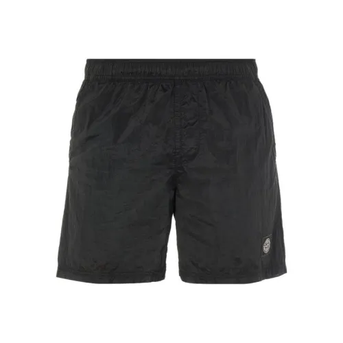 STONE ISLAND Черные Мужские Повседневные Шорты