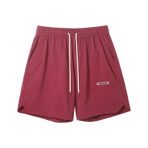 Muscle Dog Повседневные шорты Мужские Бордовые