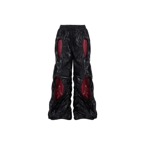 START EXCEED END Шнурок Повседневные Широкие Брюки Брюки длиной до пола Унисекс Черные Брюки