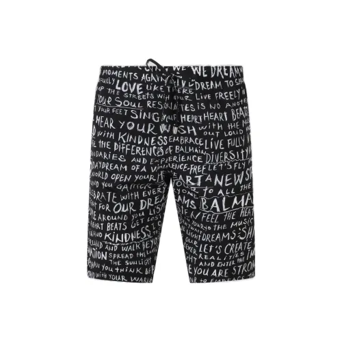 BALMAIN Черные Мужские Повседневные Шорты