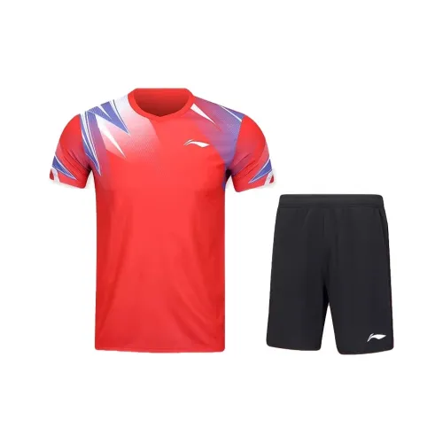 Подкладка Badminton series Бадминтон Джерси Комплект Унисекс Вермильон