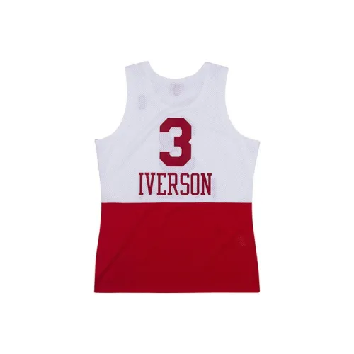 Mitchell Ness Белый и красный Унисекс Баскетбольная Джерси