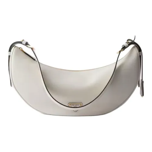 PRADA Сумка через плечо из кожи большая женская белая