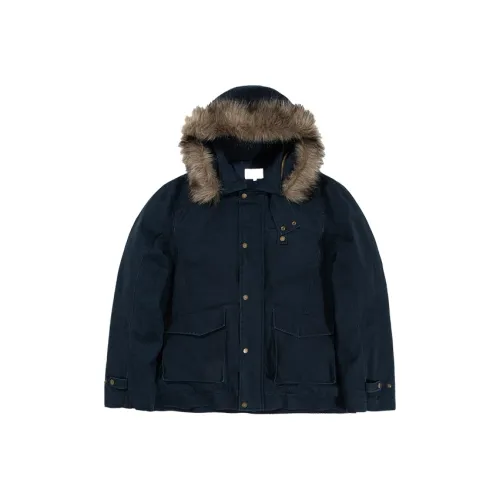 COUNTRY MOMENT Хлопковый пуховик унисекс темно-синий