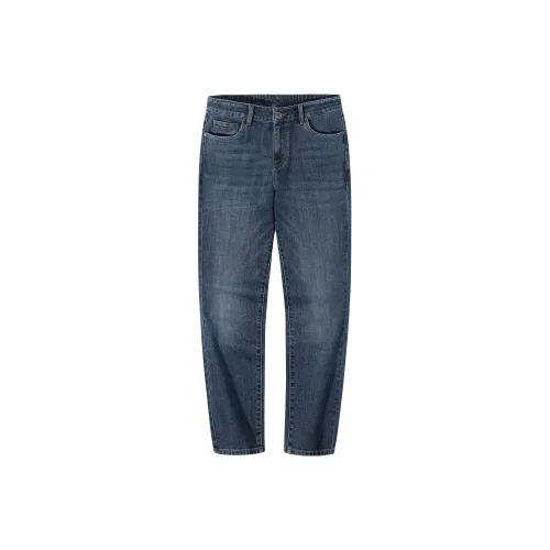 CAMEL Винтаж Цветовой блок Видимый Стич Прямой крой Свободный крой Эластичный Брюки Стираемые Джинсы Мужские