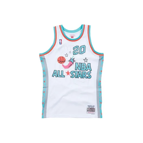 Mitchell Ness Белый Унисекс Баскетбольная Джерси