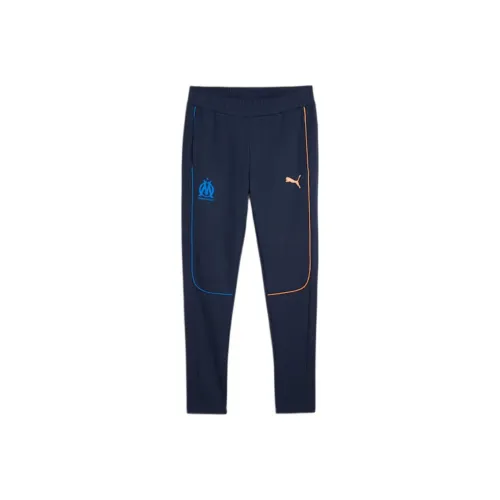 PUMA Olympique de Marseille SS24 Повседневные брюки Мужские Морской синий