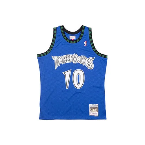 Mitchell Ness Синий Мужская баскетбольная футболка