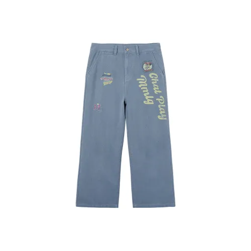 MMLG Повседневные брюки Унисекс Минеральный синий