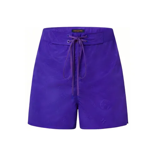 LOUIS VUITTON Новые ежеквартальные продукты LV Темно-фиолетовые мужские повседневные шорты