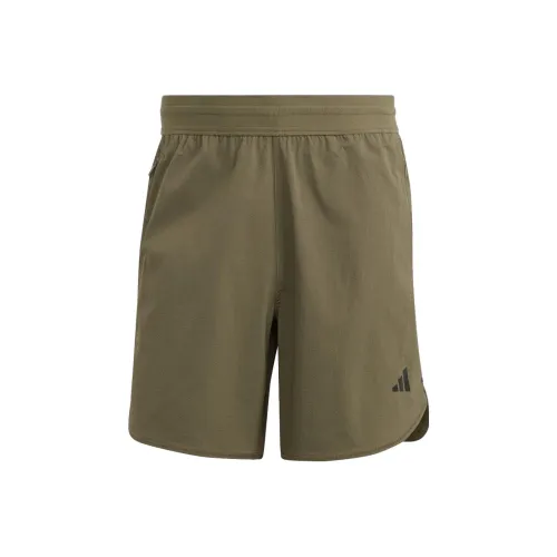 Adidas Olive Green Men's Casual Shorts Adidas Оливково-зеленые Мужские Повседневные Шорты
