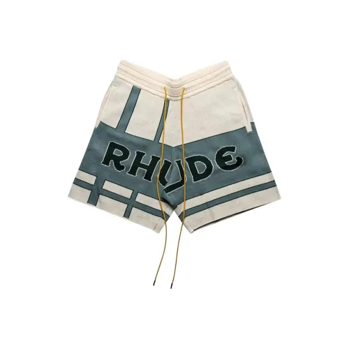 RHUDE Серый Зеленый Мужские Повседневные Шорты