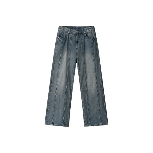 XINYINSU 24FW Джинсы Унисекс Темно-синий