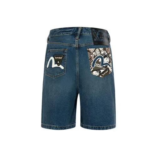 EVISU SS24 Джинсовые шорты Унисекс Синий