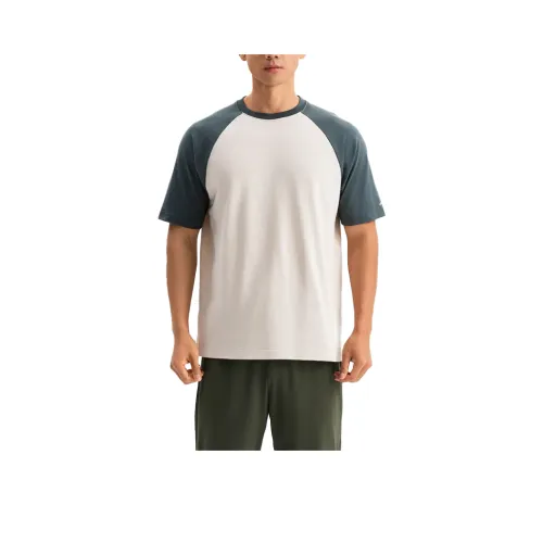 DECATHLON T-рубашка мужская лен бежевый темно-серый зеленый