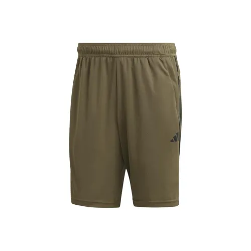 Adidas Essential Olive Green Men's Casual Shorts Adidas Essential Оливково-зеленые Мужские Повседневные Шорты