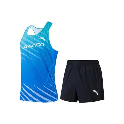 ANTA Running Collection Беговая одежда Наборы Мужской Radiant Blue+Black