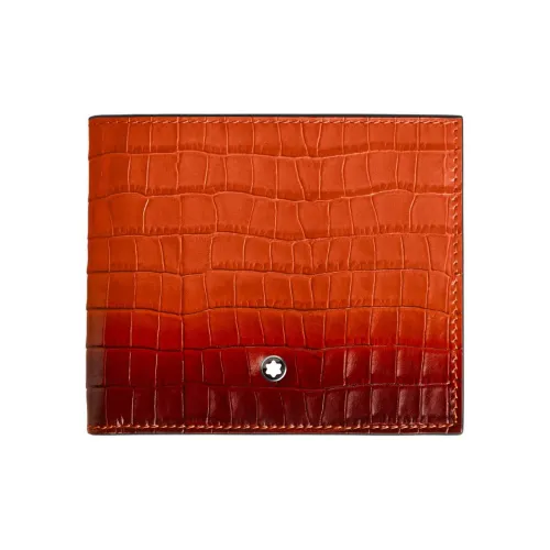 MONTBLANC Кожа Кошелек Унисекс Чернила Перечно-красный