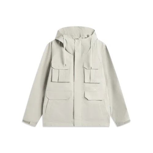 LINING Sports Life Collection Тренчкот Мужской Пыльно-Серый Зеленый