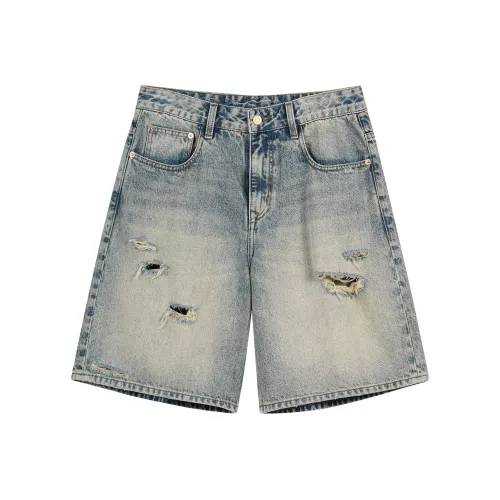 CHINISM Джинсовые шорты Унисекс Выстиранный синий