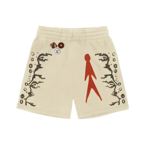 TRAVIS SCOTT Экрю Унисекс Повседневные шорты