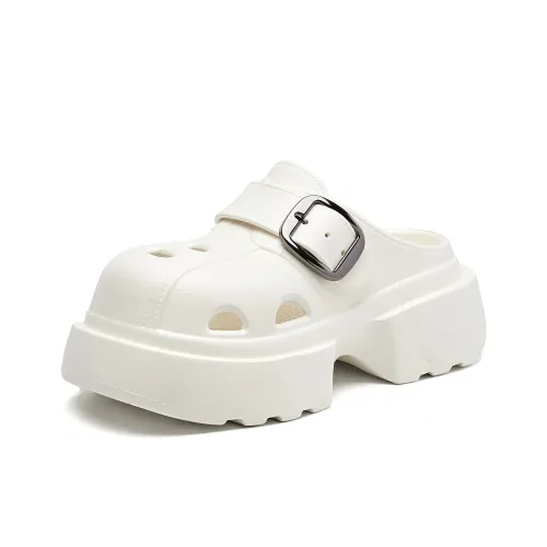 La Chapelle Сыры Мягкий Белый Модные Сандалии Повседневный Коммутинг Удобные Сабо Женские Белые